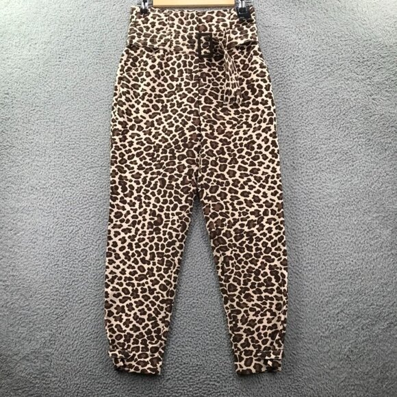 7TH AVE Design Studio NY&CO Womens Size 0 Leopard Print Belted Ankle Pant NEW - Picture 1 of 16